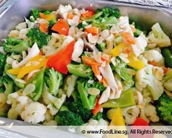 Broccoli w/ Mixed Vegetables & Almond Flakes | Customer Photo | Katong Catering