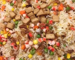 Butter Fried Rice with Turkey Ham and Mixed Nuts | Customer Photo | Delizio Catering Pte Ltd