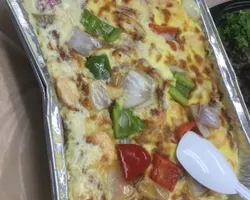 Baked Seafood Rice with Mozzarella Cheese | Customer Photo | Delizio Catering Pte Ltd