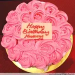 1x Rosette Pink @$38.9 (Size : 7 Inch (7-10 pax)) (Flavours : Blackforest) (Eggless: Yes) (Big Candles : 6) (Small Candles : 3)