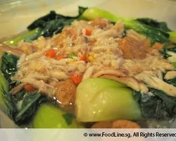 ‘Xiao Bai Cai’ with Crab Meat and Egg Beancurd 蟹肉蛋豆腐扒小白菜 | Customer Photo | BellyGood Caterer