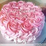 1x Rosette Pink @$38.9 (Size : 7 Inch (7-10 pax)) (Flavours : Chocolate) (Eggless: No) (Big Candles : 5) (Small Candles : 5)