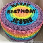 1x Rainbow Cake @$45 (Size: 7 Inches) (Additional Fillings: None)