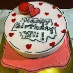 Sweet Heart (Size: Size: 7 inch) (Flavour: Strawberry) (Eggless: No) (Big Candles: 3) (Small Candles: 8) (Message on Cake (Short & Sweet): Yes (do write the message in the ordering form, under comments box)) (Message on Complimentary Gift Card: Yes (do write the message in the ordering form, under comments box))