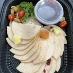 Maple Glazed Turkey Ham Platter with Orange Cranberry Compote