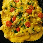 Fish Fillet with Pumpkin Cream Sauce