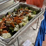 Longevity bailing mushroom with vegetables 百灵菇菜花