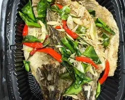 Thai Style Barramundi Fish with Chef Special Sauce | Customer Photo | The Orange Lantern Gourmet Kitchen