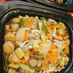 Braised Egg Beancurd and Vegetables in Silky Egg Gravy