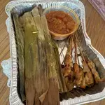 Platter <br>chicken satay & homemade otah