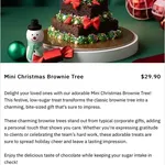 Mini Christmas Brownie Tree (Size: Christmas Brownie Tree (serves 8-15))