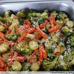 Roasted Brussels Sprouts & Garden Vegetables with Parmesan Crumble