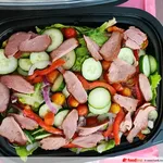 Smoked Duck Salad with Roasted Sesame Dressing <br>(Butter Lettuce, Smoked Duck Breast, Cherry Tomato, Japanese Cucumber, Red Onion, Radish, Roasted Sesame Dressing)