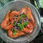 Olive Garlic Baked Prawn