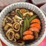 Fortune Abalone Imperial Treasure Pot (Abalone, Sea Cucumber, Prawn, Fish Maw, Scallop, Bai Ling Mushroom, Mushroom, Sweet Beans 鲍鱼,海参,大虾,鱼鳔,扇贝,白灵菇,香菇,甜豆)