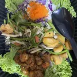 Wok Fried Asparagus with Duo Flavoured Scallops