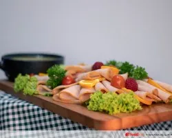 Sliced Honey Baked Ham with Pineapple Sauce | Customer Photo | Delizio Catering Pte Ltd