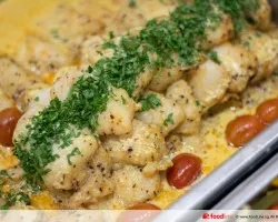 Pan Fried Fish with Orange Cream | Customer Photo | Delizio Catering Pte Ltd