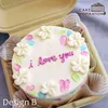 Click to see more photos of Design B - White Round Bento Cake with Daisy