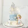 Click to see more photos of Elsa Snowflakes Cake