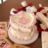 Click to see more photos of Aria Vintage Heart Ribbon Cake