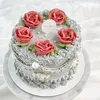 Click to see more photos of Odette – Grey Red Rose Cake