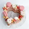 Click to see more photos of Zenn Heart – Flower Macaron Cake