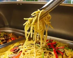 Spaghetti Aglio Olio with Grated Parmigiano | Customer Photo | Delizio Catering Pte Ltd