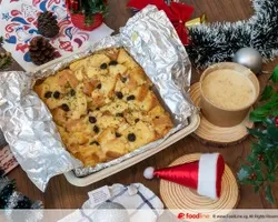 Classic Bread & Pudding with Vanilla Sauce (1kg) | Customer Photo | Delizio Catering Pte Ltd