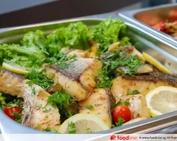 Barramundi En Papillote | Oven Baked Barramundi Fillets with Fresh Dill, Thyme, Peppercorns inLemon Zest Butter served w/Charred Onion, Potato & Preserved Lemon | | Customer Photo | Delizio Catering Pte Ltd