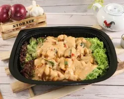 Fish Fillet w Mongolia Cream Sauce | Customer Photo | ECreative Catering Pte Ltd