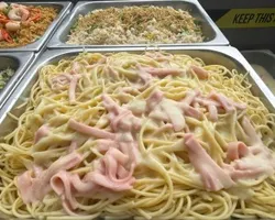 Spaghetti w Ham & Cream Sauce | Customer Photo | ECreative Catering Pte Ltd