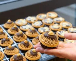 Hazelnut Tart & Choco Ganache Tart | Customer Photo | ECreative Catering Pte Ltd