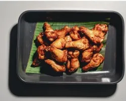 Sweet Buffalo Drumlets<br> slow baked chicken drumlet, sweet and spicy sauce <br> Spicy, Contains allium | Customer Photo | Grain