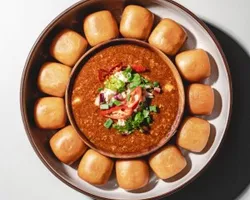 Heng Heng Chilli Crab Mantou 吉祥辣椒金枕头<br> mini golden mantou, chilli crab sauce, poached crab meat | Customer Photo | Grain