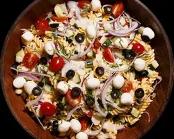 Italian Pasta Salad<br>red onion, black olive, mozzarella cheese | Customer Photo | Grain