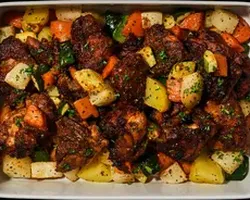 Harissa Spiced Chicken<br>african-style harissa, ancho chilli pepper,oven-roasted zucchini and carrot | Customer Photo | Grain