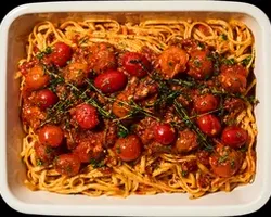 Garlic Confit Arrabiata(V)<br>cherry tomato concasse, garlic-infused olive oil, chilli flakes | Customer Photo | Grain
