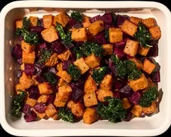 Maple Balsamic Sweet Potato <br>toasted black pepper, cinnamon, kale, maple syrup | Customer Photo | Grain