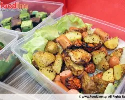 Roasted Potatoes; Carrots & Sausages (Seasoned with Salt & Pepper) | Customer Photo | Katong Catering