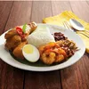Click to see more photos of Nasi Lemak with Curry Chicken + Sambal Prawns