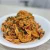 Dried Butter Prawn with Egg Floss | Management Photo | Premium Catering Private Ltd