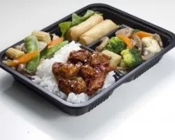 Vegetarian Bento (Mock Chicken) | Customer Photo | QQ Catering