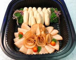 Honey Chicken Ham and Chipolata Sausages with Pineapple Glaze Sauce | Customer Photo | Rilassi Catering