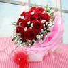 Click to see more photos of RR020: 12 Red Roses Multi-Wrapper Handbouquet