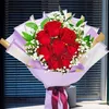 Click to see more photos of RR047: 8 Red Roses Special Wrapping Hand Bouquet