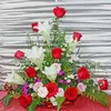 Click to see more photos of TB003: 5 Lily with 12 Red Roses Table Arrangement