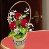 Click to see more photos of RR035:3 Red Roses Hand carry Small Arrangement With ( LOVE ) TEXT
